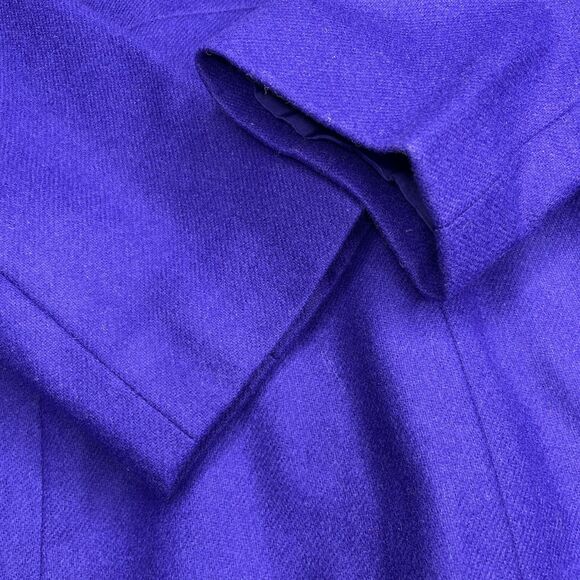 VTG Crossing Pointe Purple Wool Blazer Women 8 P Retroglam Office Long Blazer - Picture 12 of 13